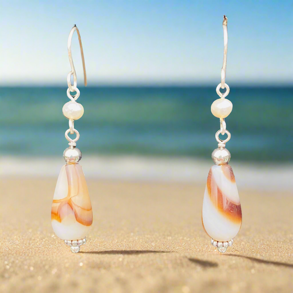 Agate tears earrings