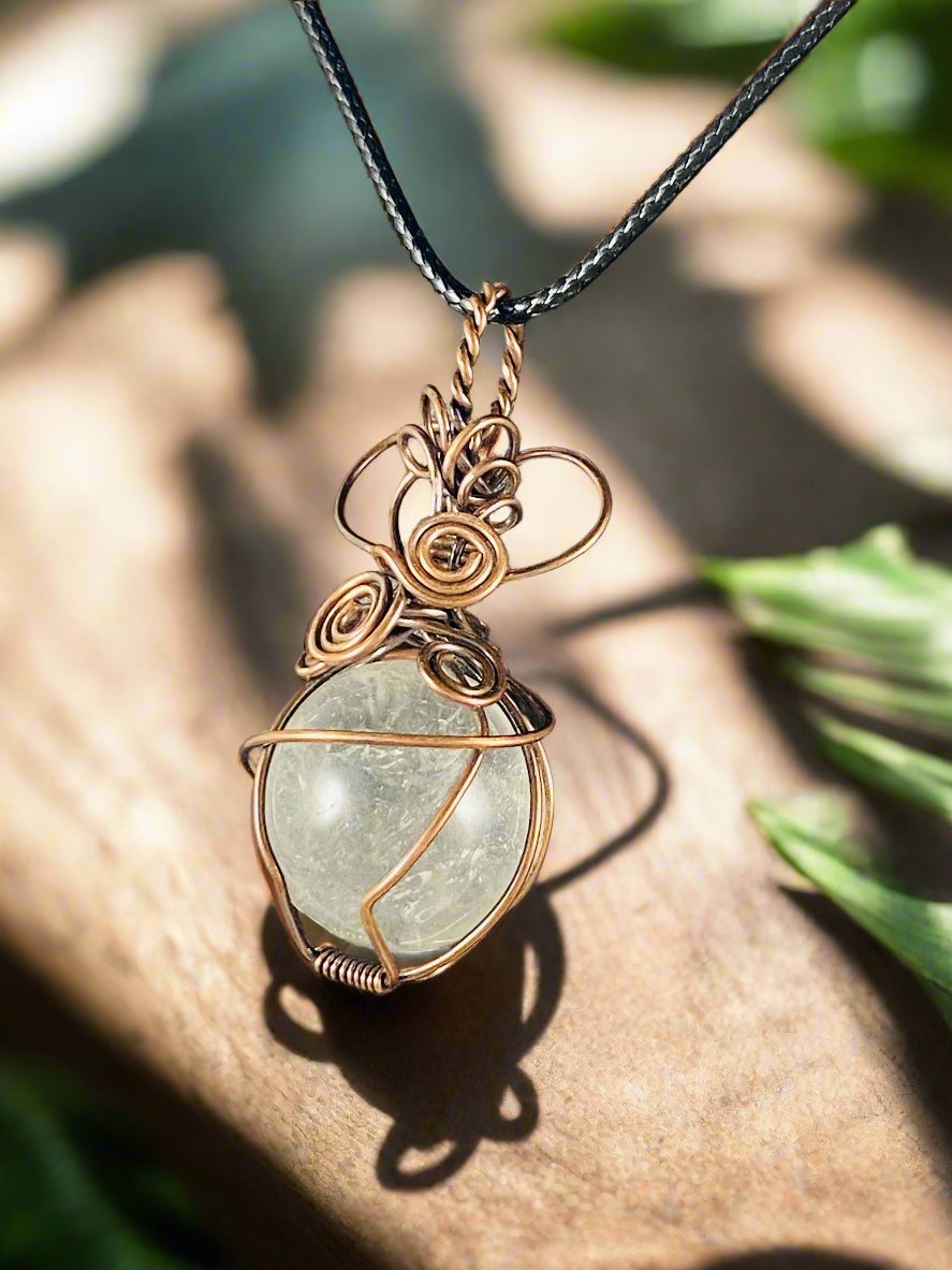 Copper Wire Wrapped Quartz Sphere