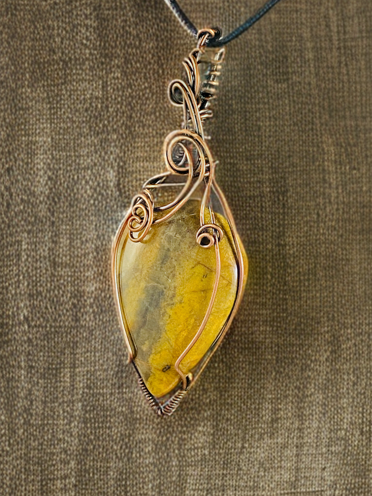 Antique Copper Wire Wrapped Jasper