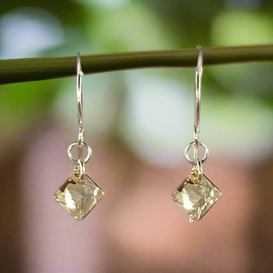 Golden Crystal Earrings