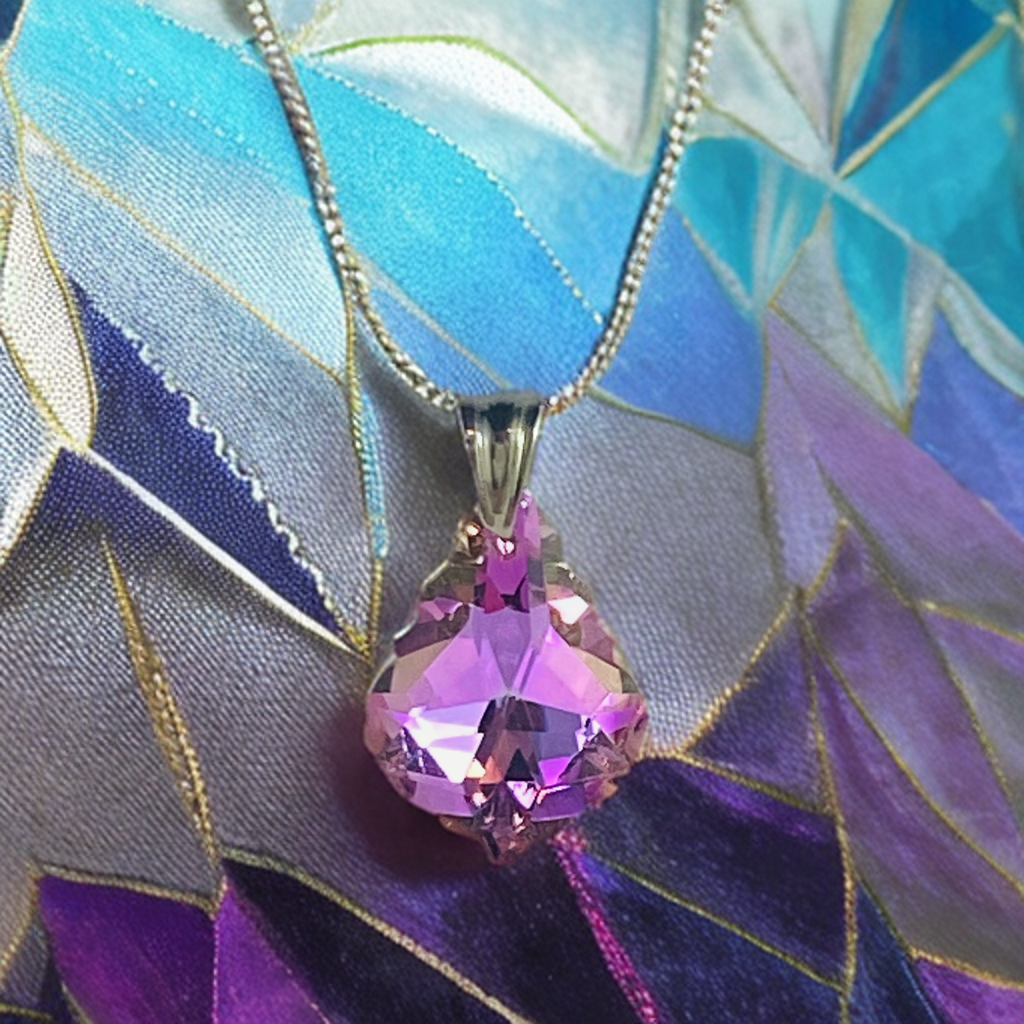 Lilac Baroque Crystal Necklace