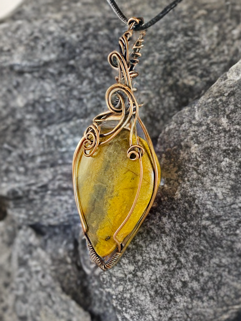 Antique Copper Wire Wrapped Jasper