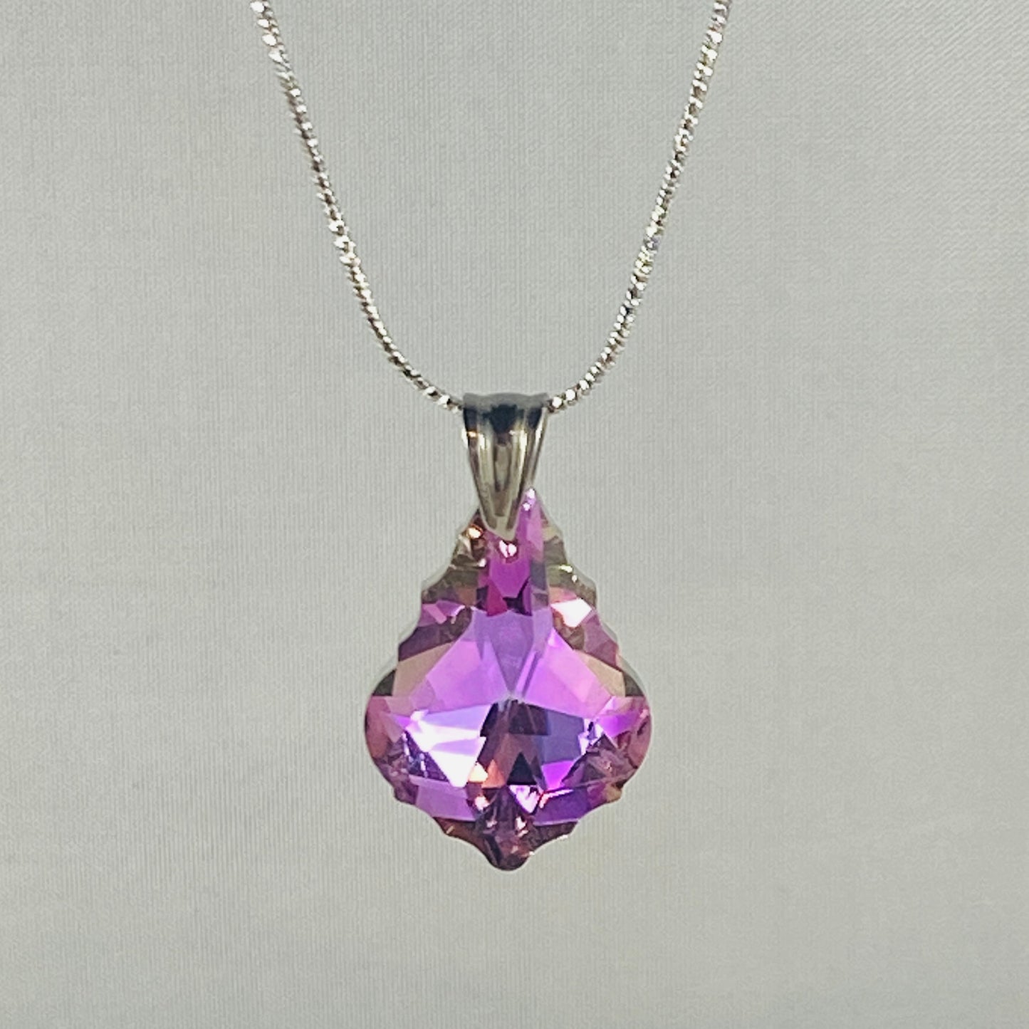 Lilac Baroque Crystal Necklace