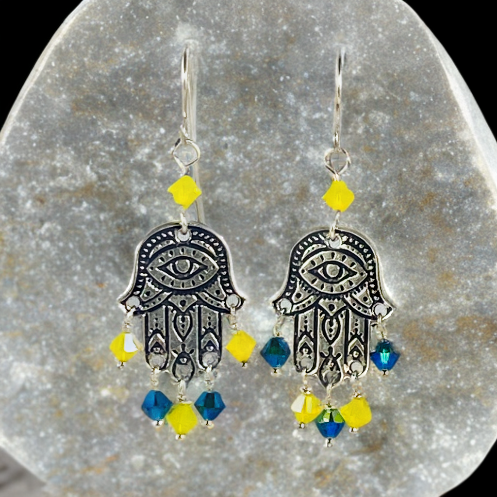 Hamsa hand earrings