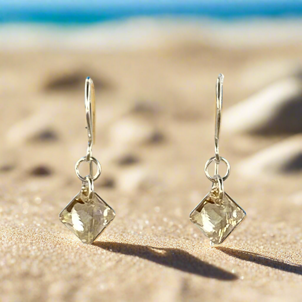 Golden Crystal Earrings