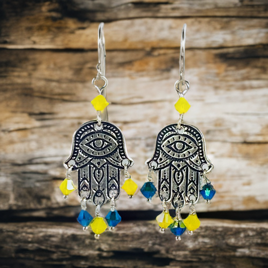 Hamsa hand earrings