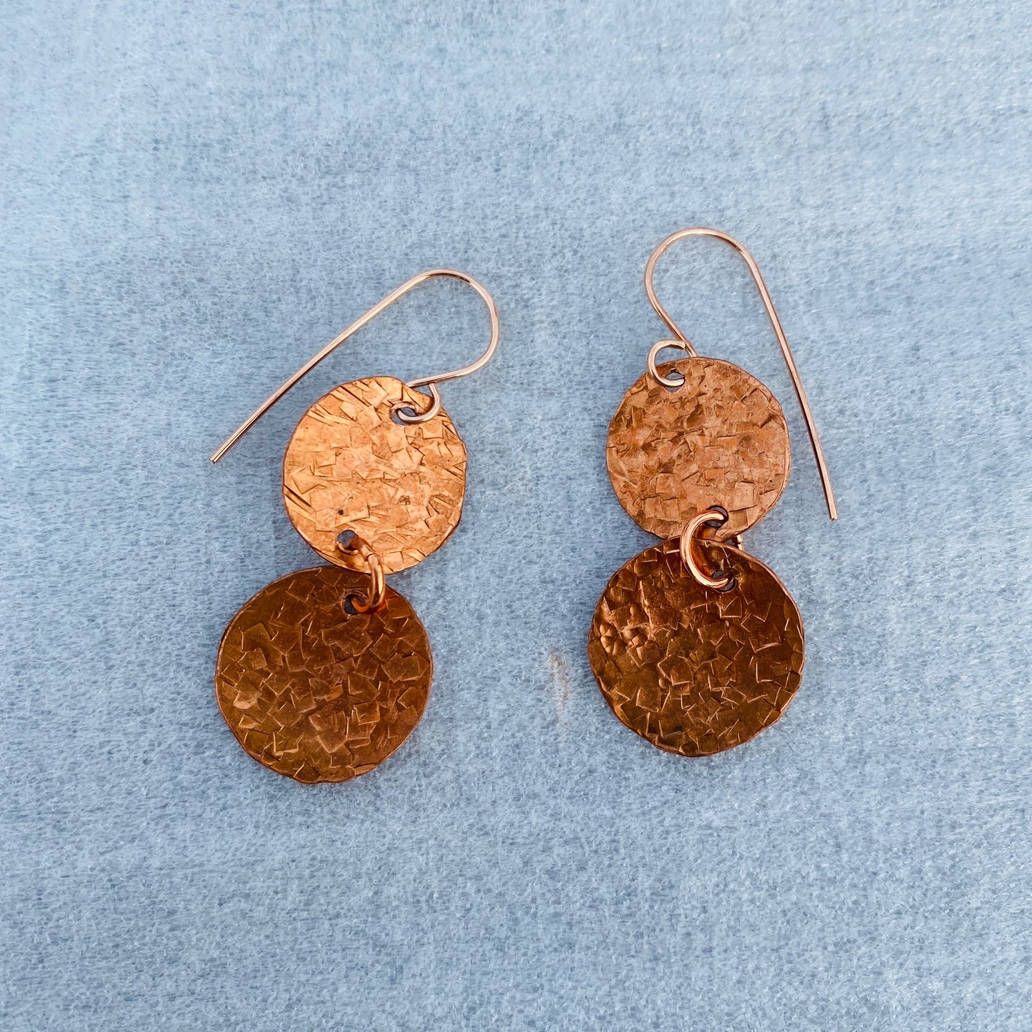 Copper Disk Earrings