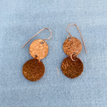 Copper Disk Earrings