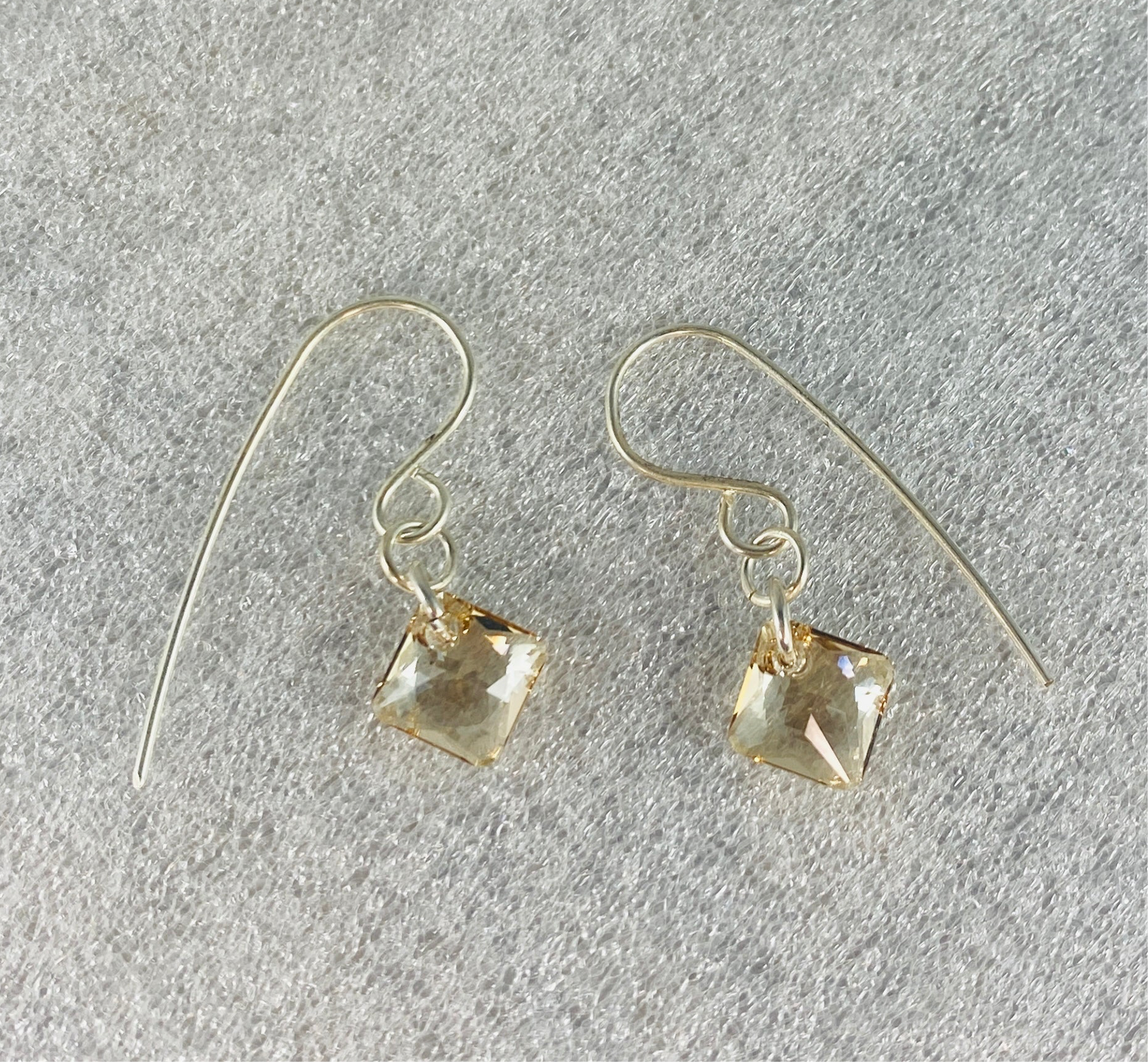 Golden Crystal Earrings