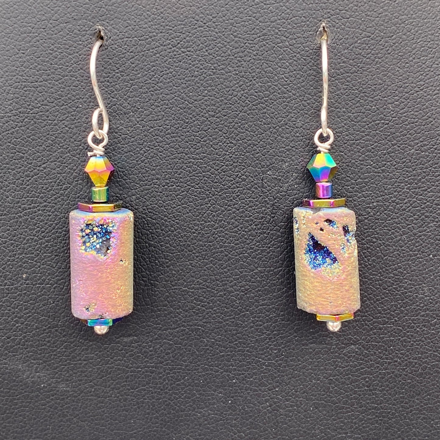 Druzy Barrel Earrings