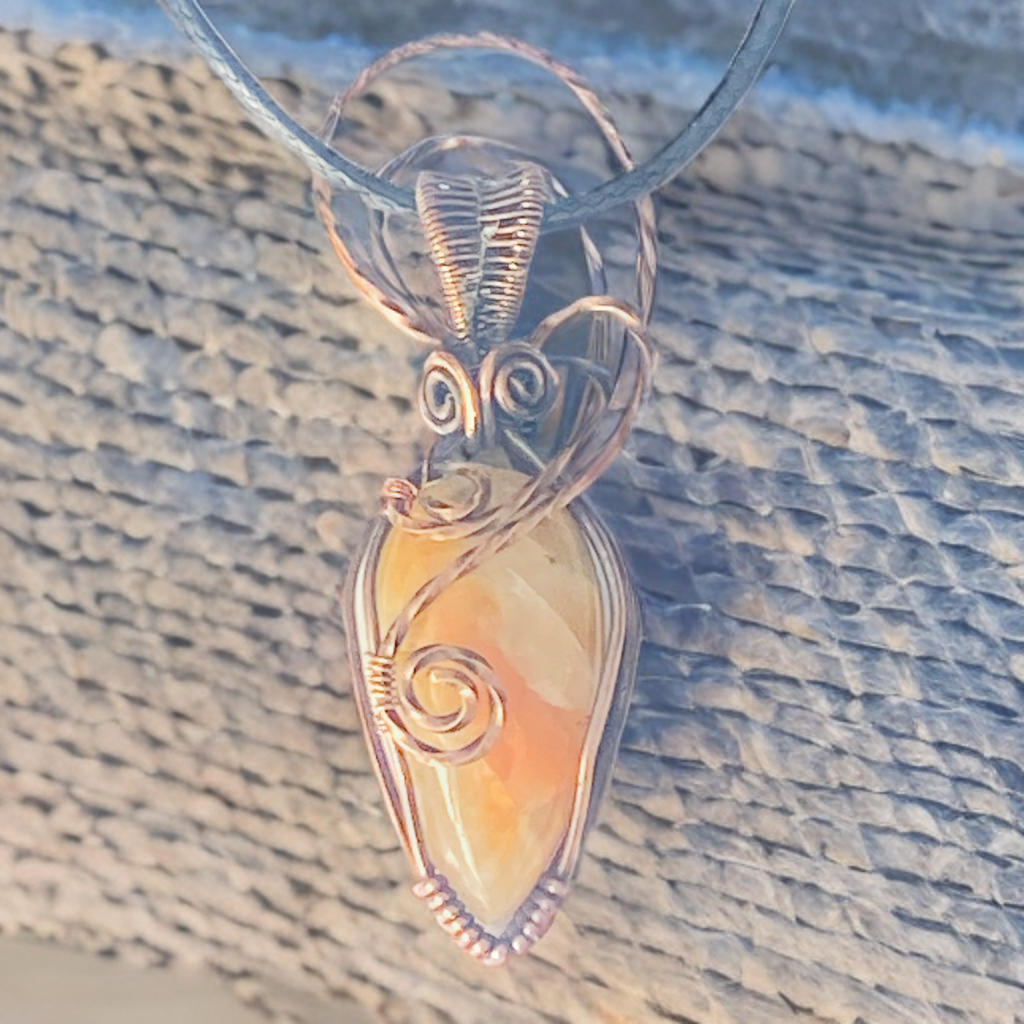 Copper Wire Wrapped Aventurine