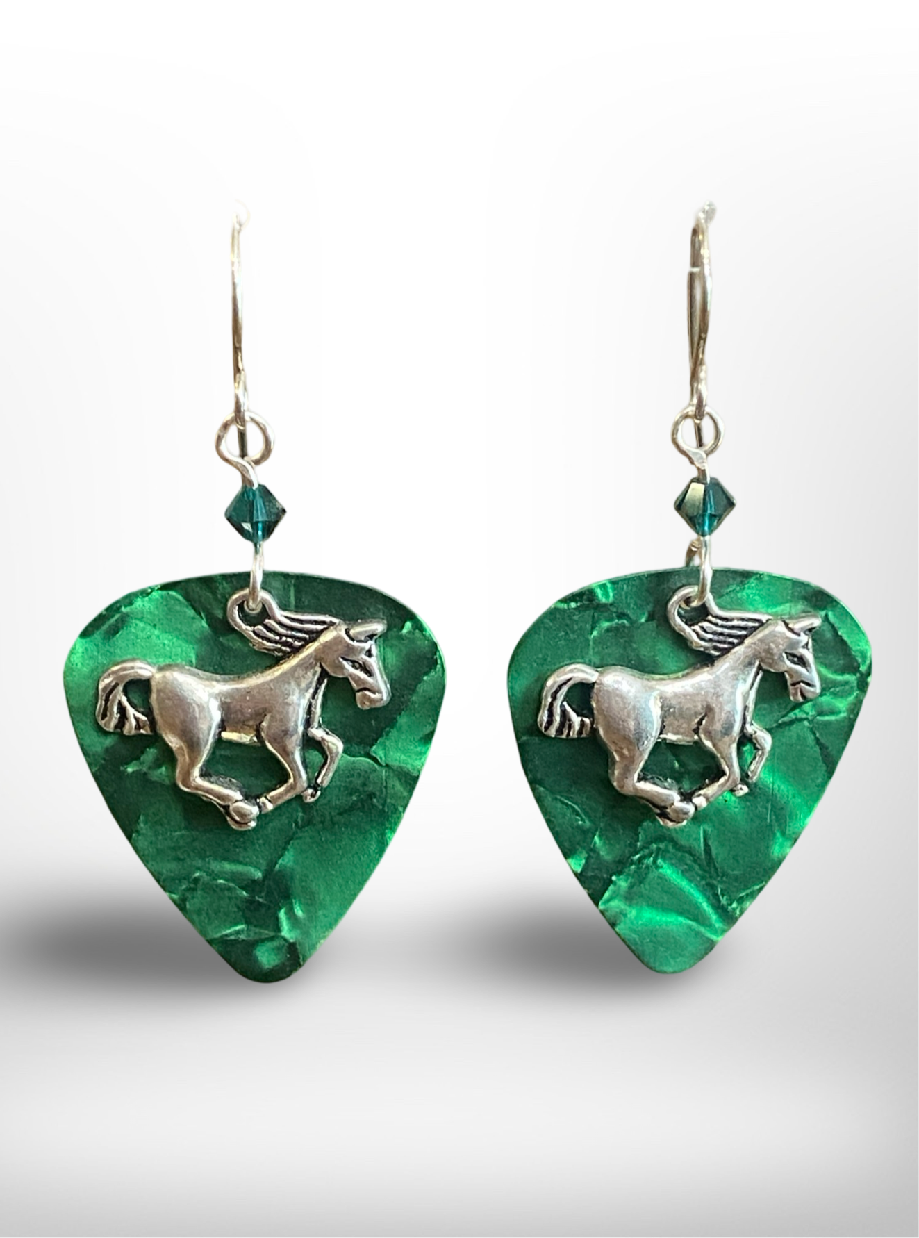 Green Horse Pick Earrings