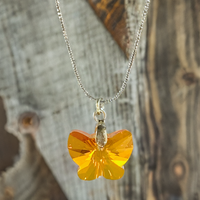 Crystal butterfly necklace