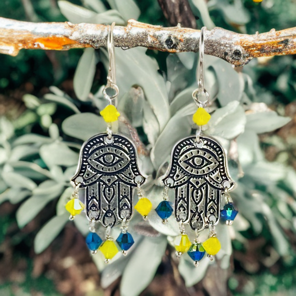 Hamsa hand earrings