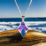 Lilac Diamond Crystal Necklace