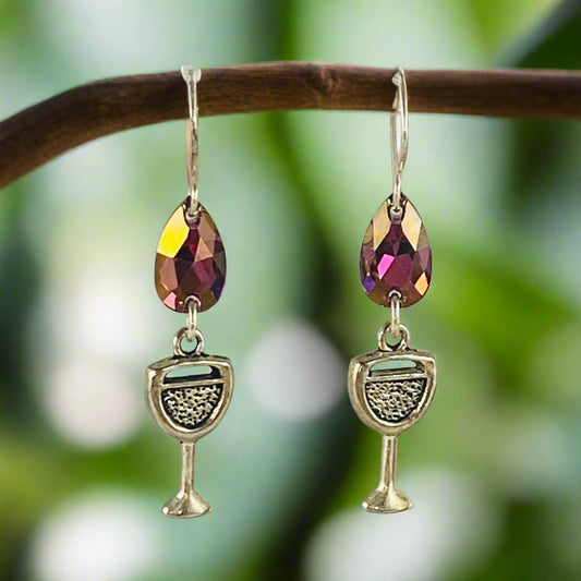 Wine Glass Earrings