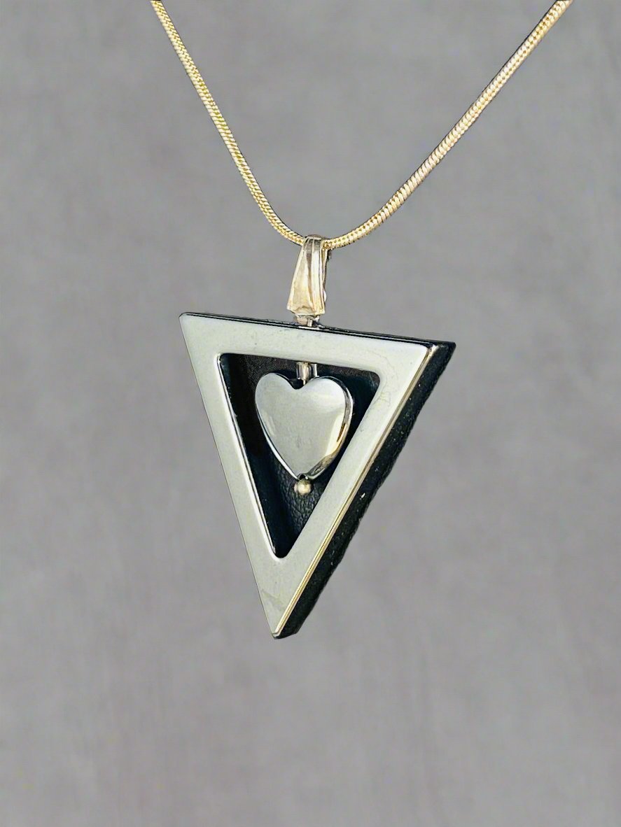 Hematite Heart Necklace