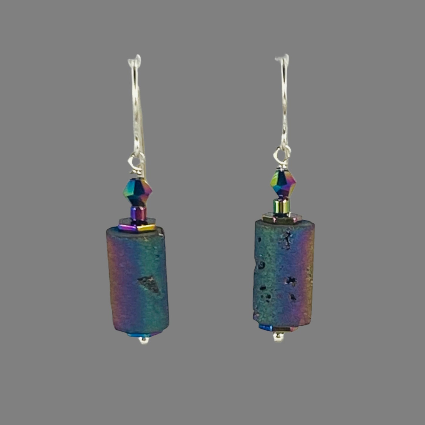 Druzy Barrel Earrings