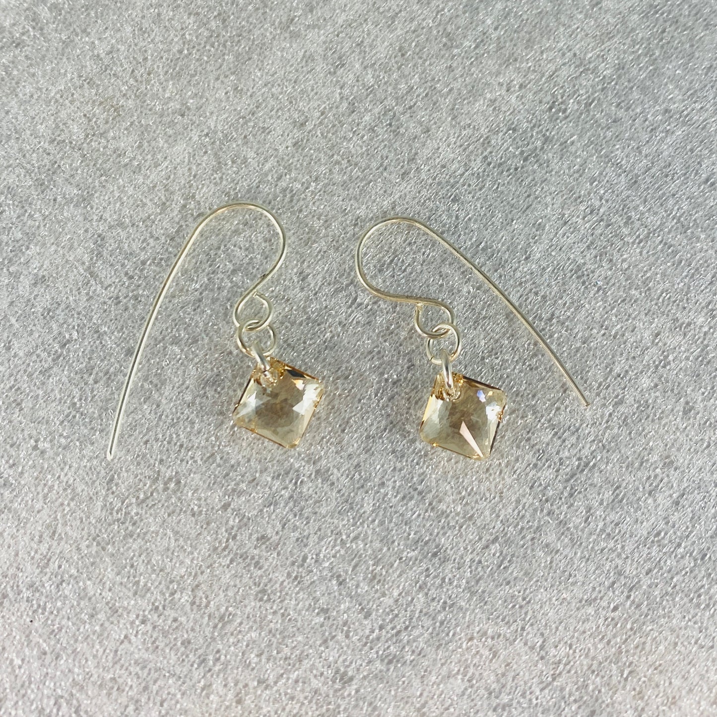 Golden Crystal Earrings