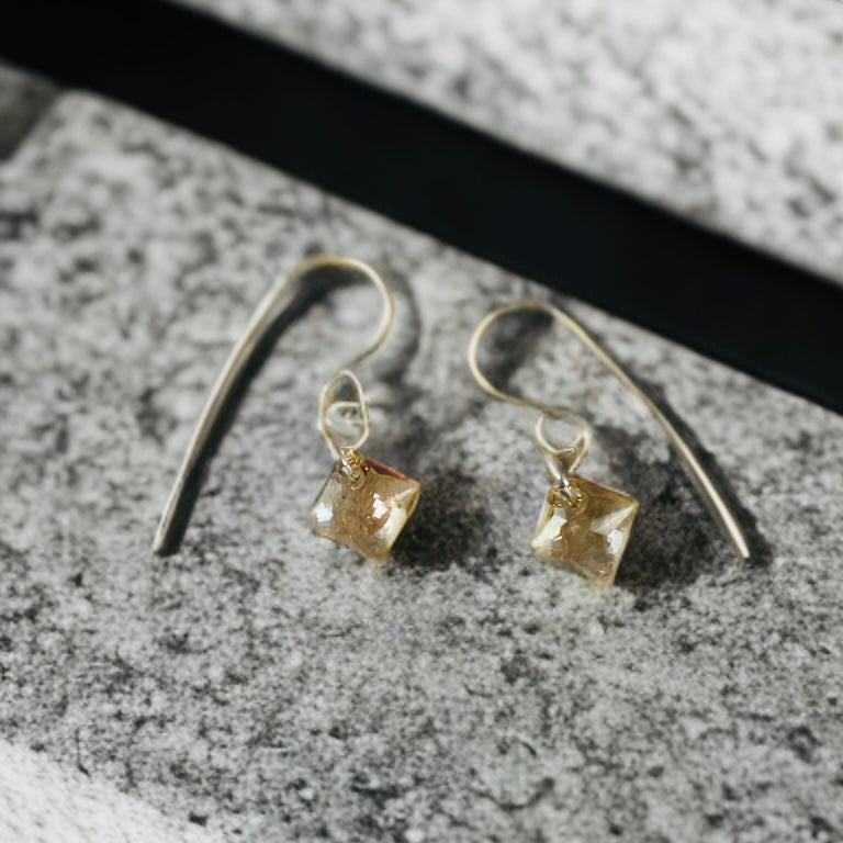 Golden Crystal Earrings