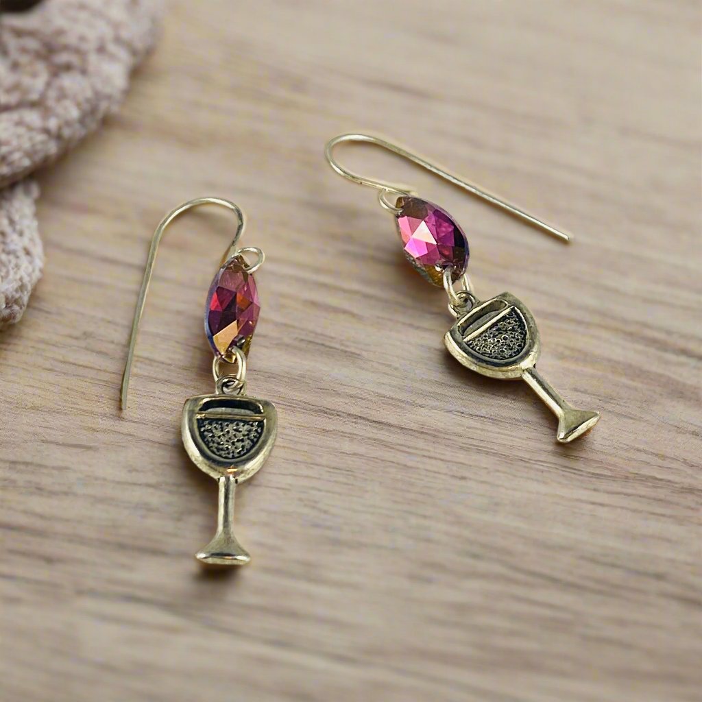 Wine Glass Earrings