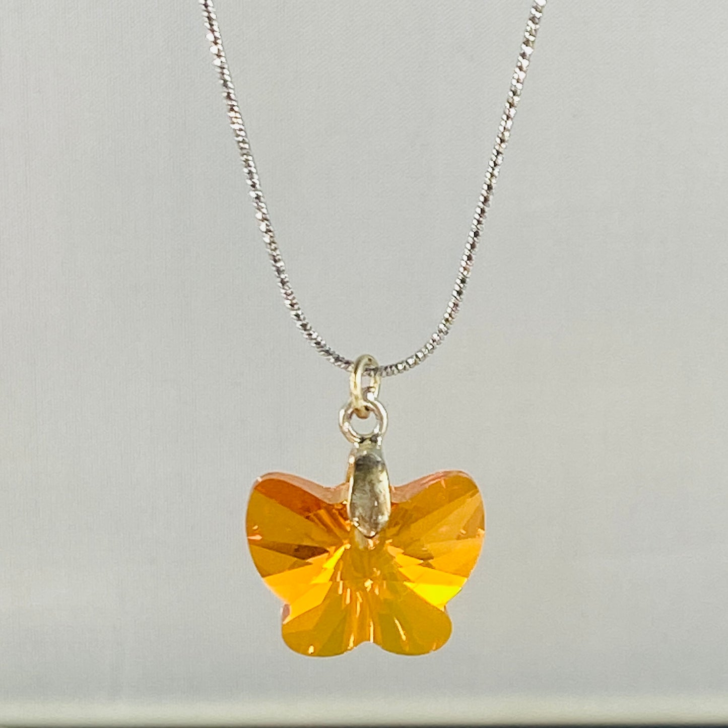 Crystal butterfly necklace