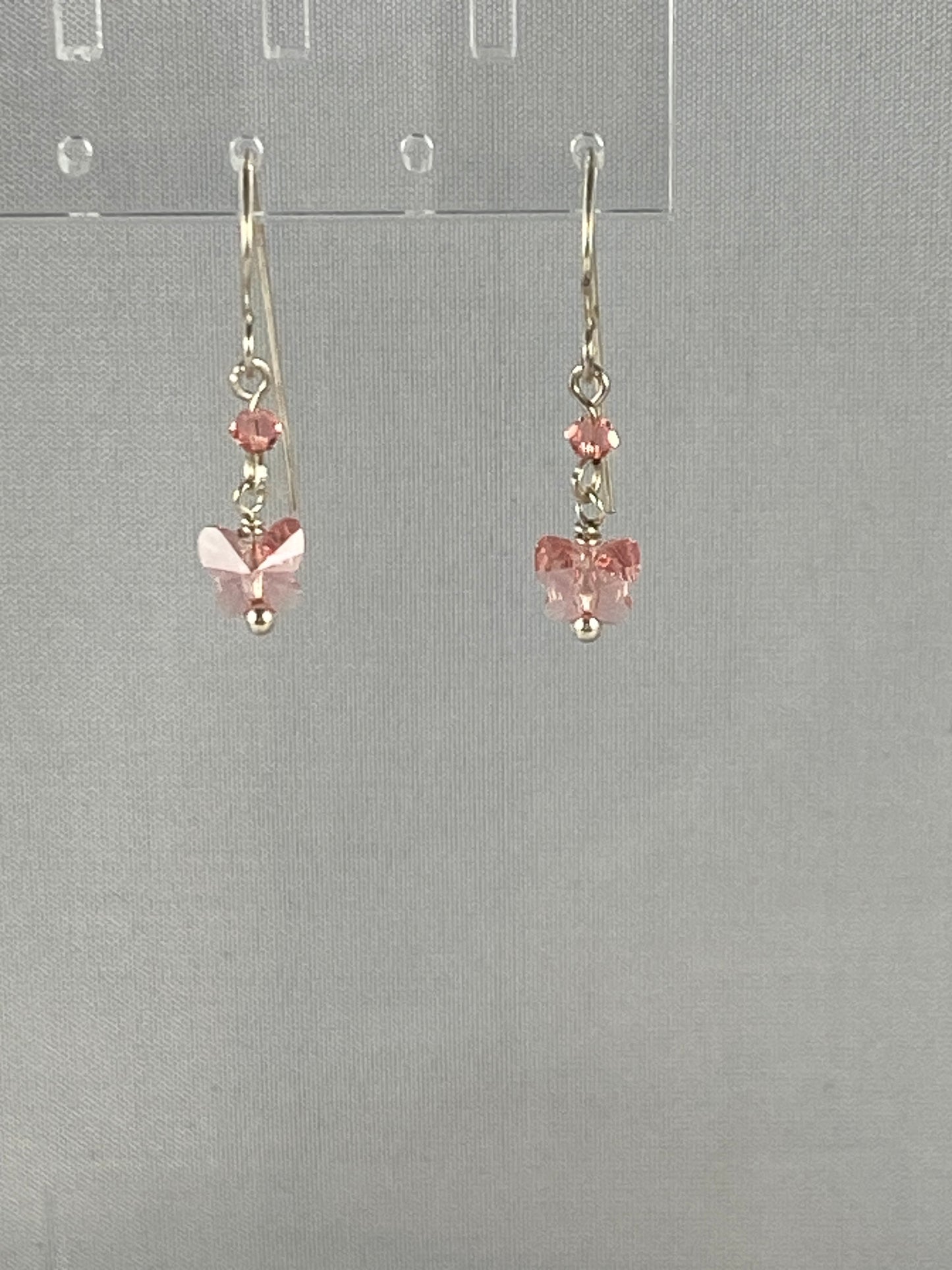 Rose Butterfly Earrings