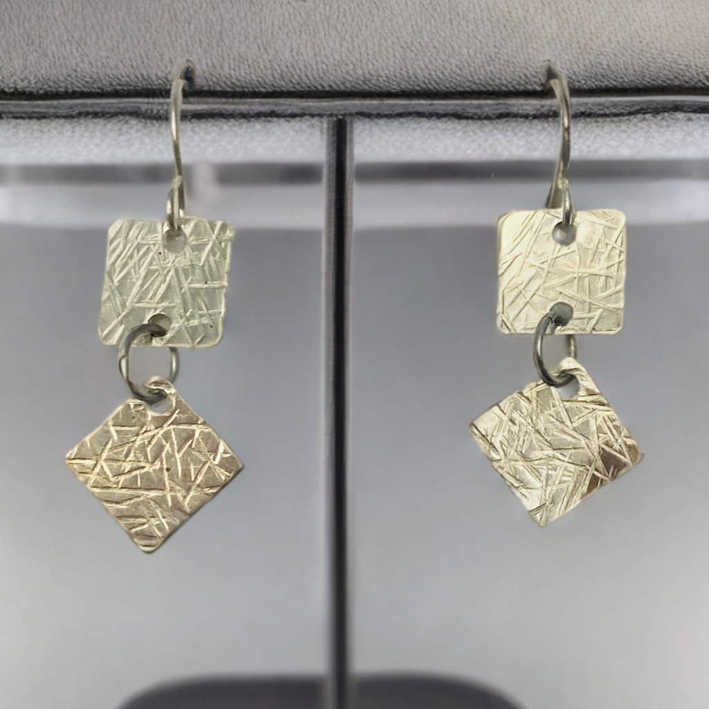 Sterling Hammered Earrings