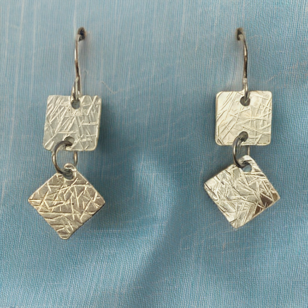 Sterling Hammered Earrings