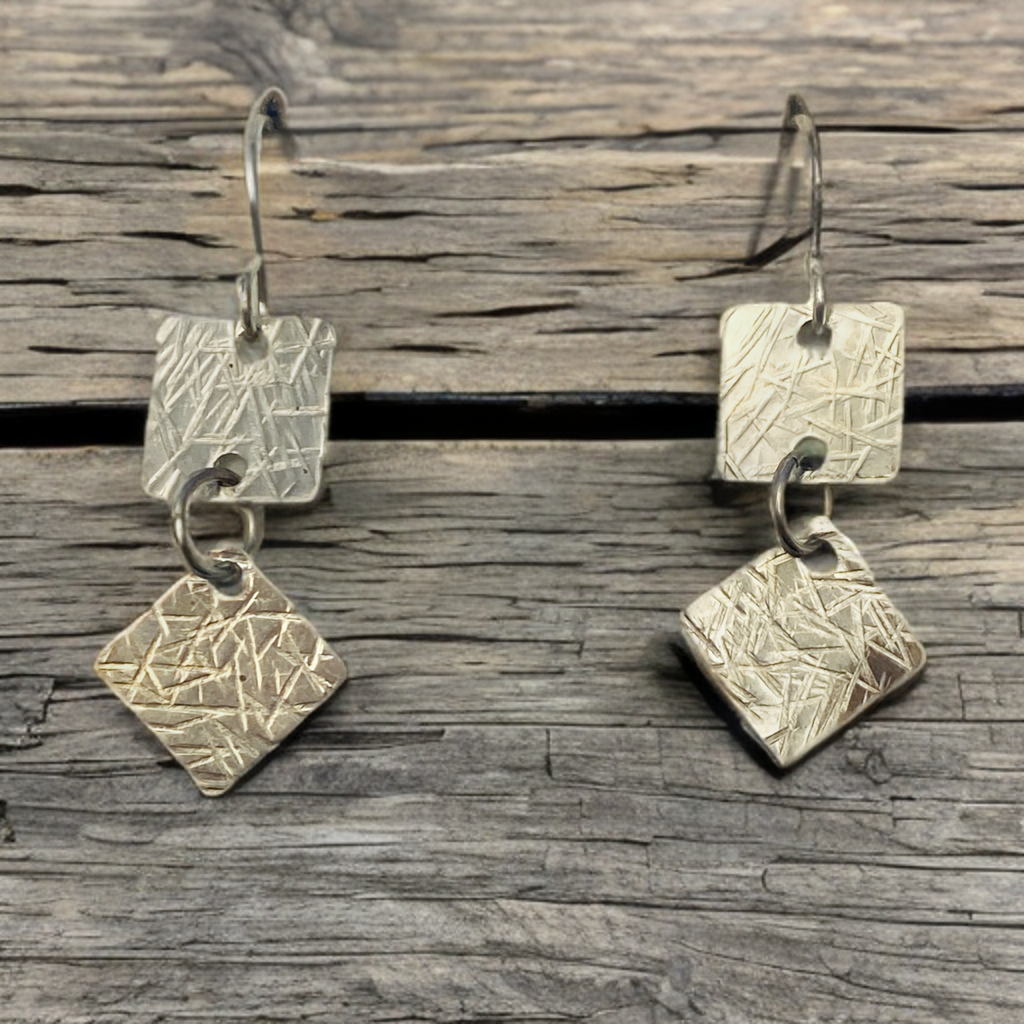 Sterling Hammered Earrings