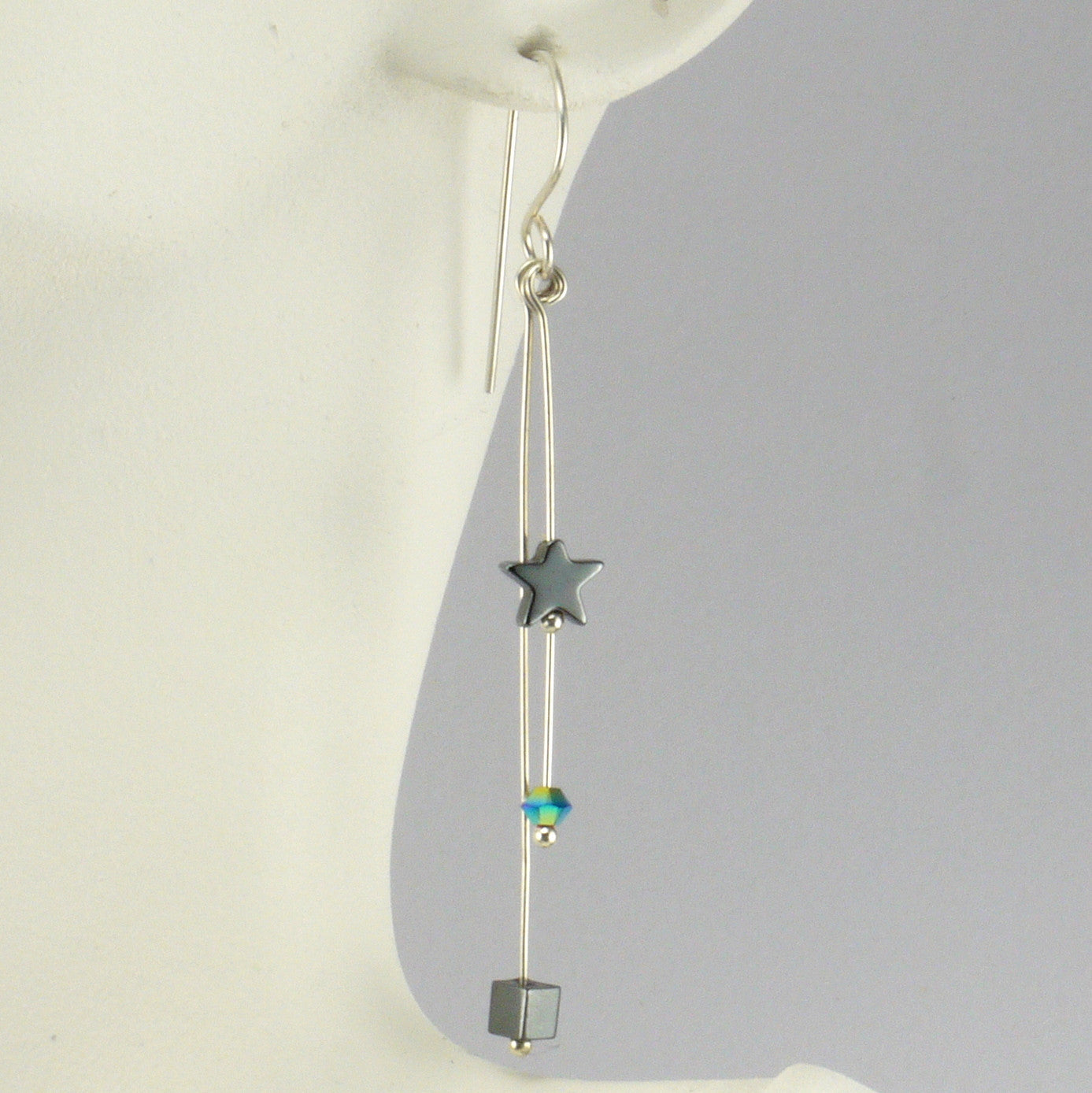 Northern Lights and Hematite Earrings - Giulian Lyn