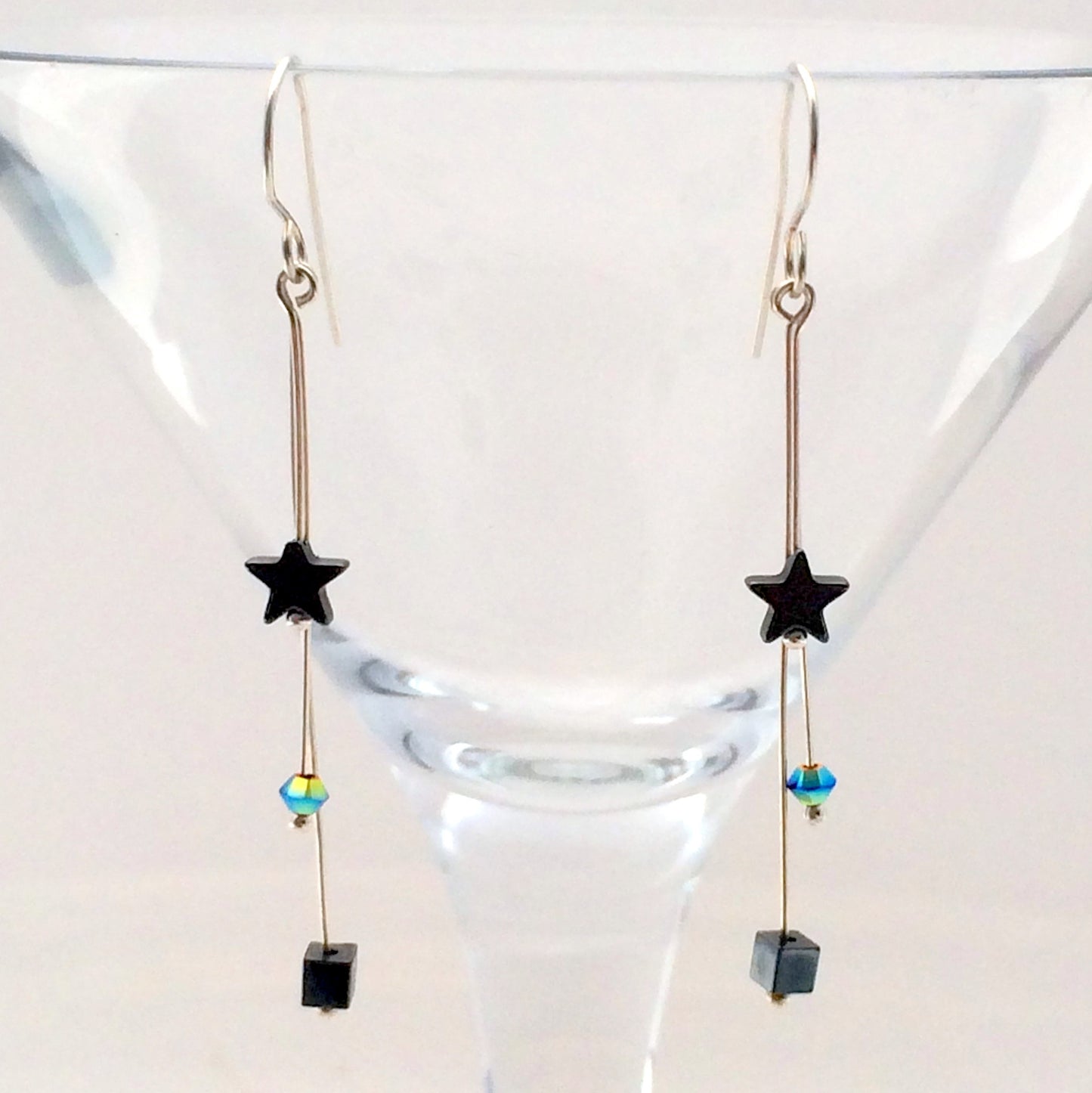 Northern Lights and Hematite Earrings - Giulian Lyn