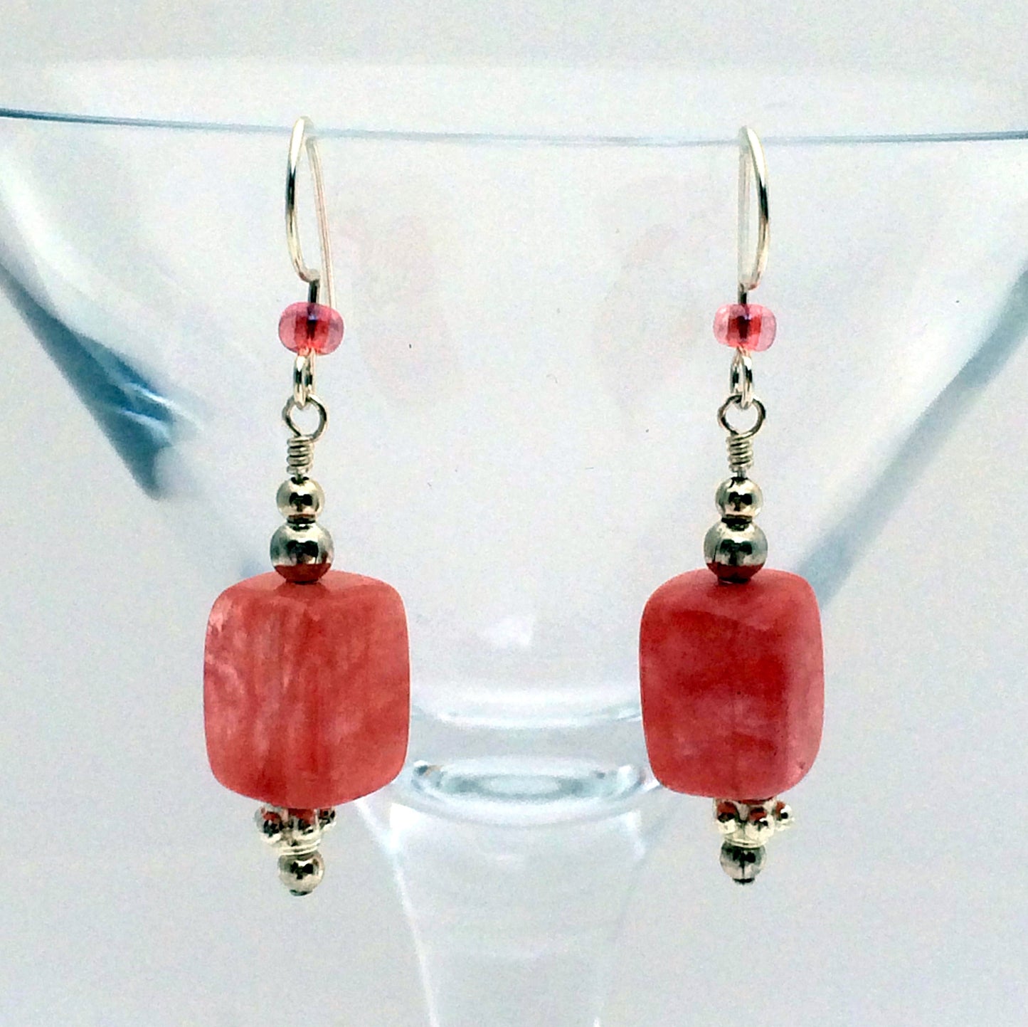 Strawberry Obsidian Earrings - Giulian Lyn