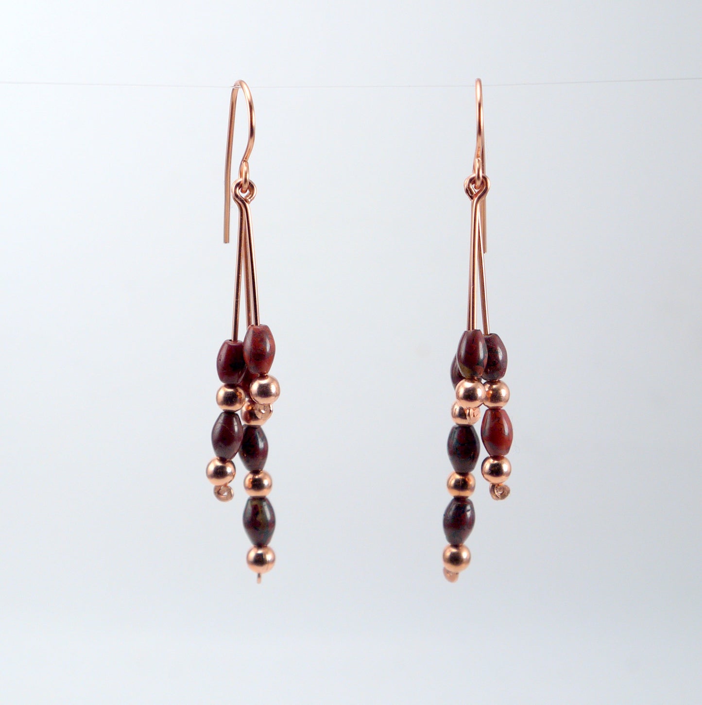 Poppy Jasper and Copper Earrings - Giulian Lyn